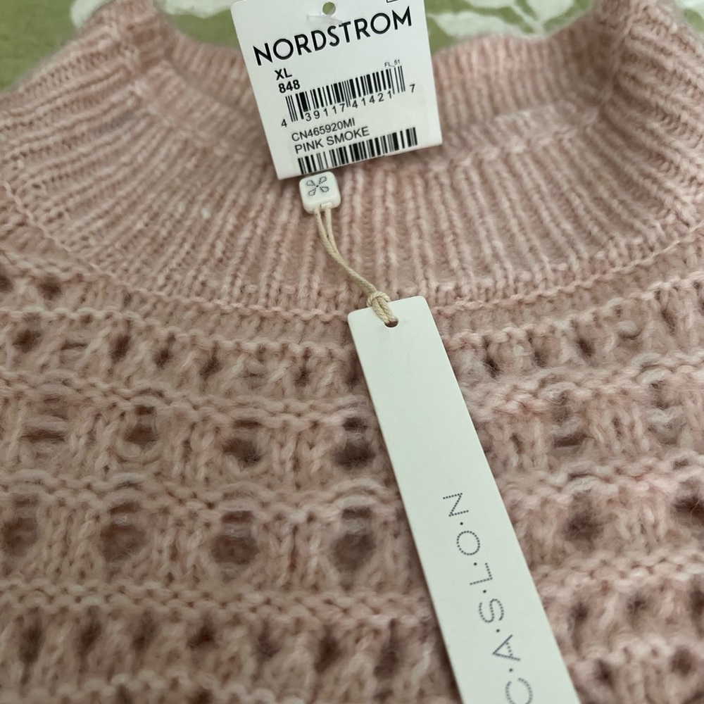 Brand new with tags Caslon pink smoke sweater from Nordstrom